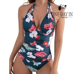 B2Prity High Neck Tummy Control one Piece Swimsuit Size XL